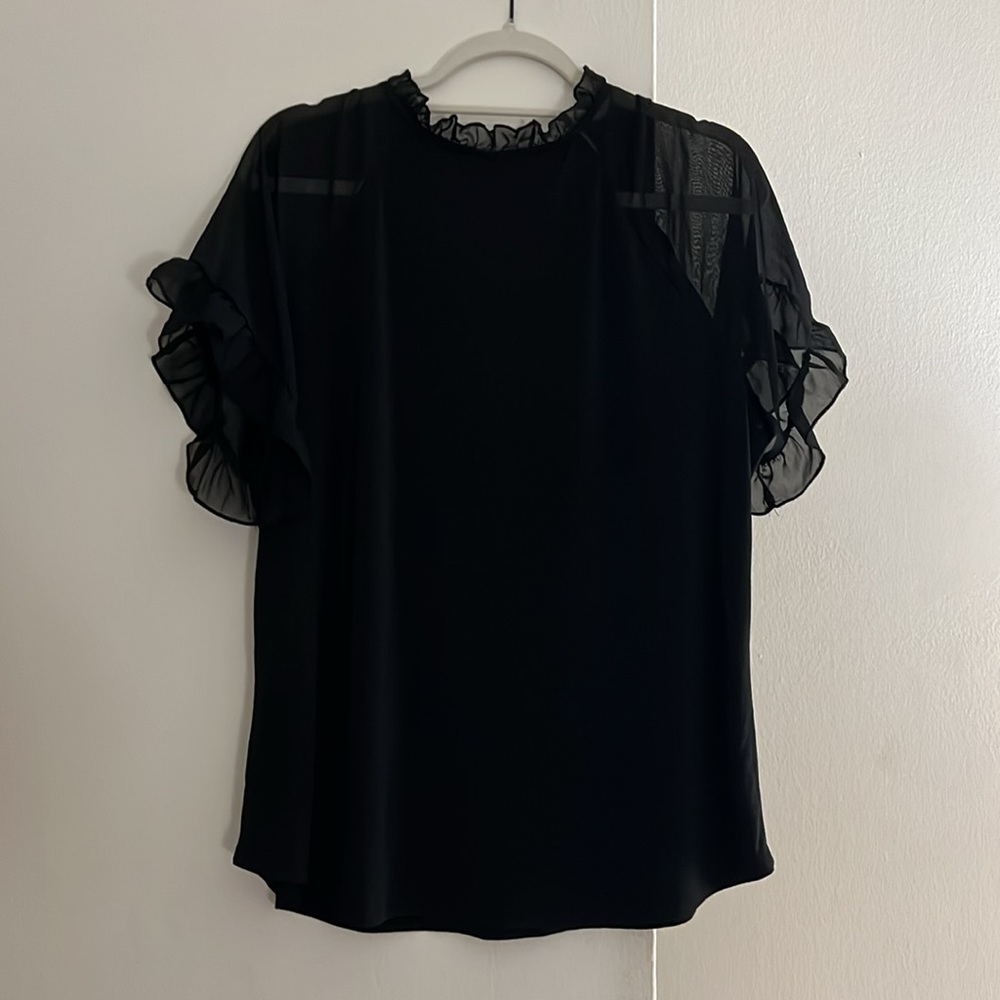 NY Collection Black Blouse - Picture 2 of 10
